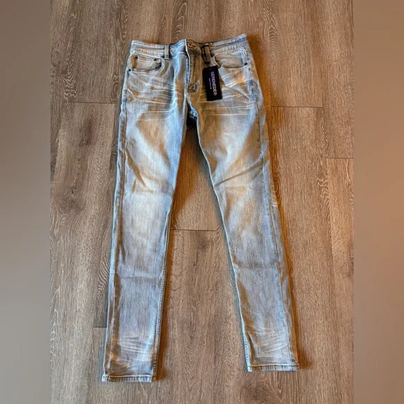 Men's Classic Light Blue Skinny Jeans - Picture 1 of 4